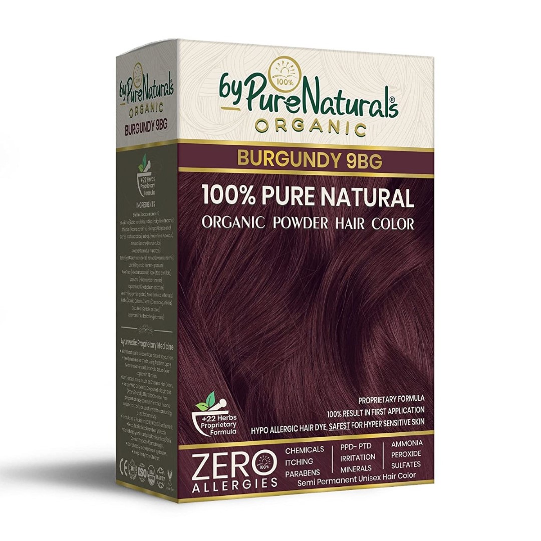 Organic Powder Burgundy Hair Color for Men & Women